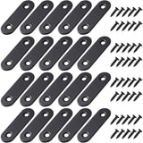 Straight Flat Corner Brace Metal Straight Brackets With Screws For Wood Furniture Cupboard Repair Support 50 16Mm Black