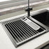 Stainless Steel Kitchen Dish Drainer Rack Foldable And Removable Stainless Steel ROller Drying Rack For Sink Draining