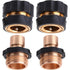 Garden Hose Quick Connectors, 3/4 Inch, 2 Sets (2 Female + 2 Male) Quick Connect Water Hose Connectors, Hose Fittings,