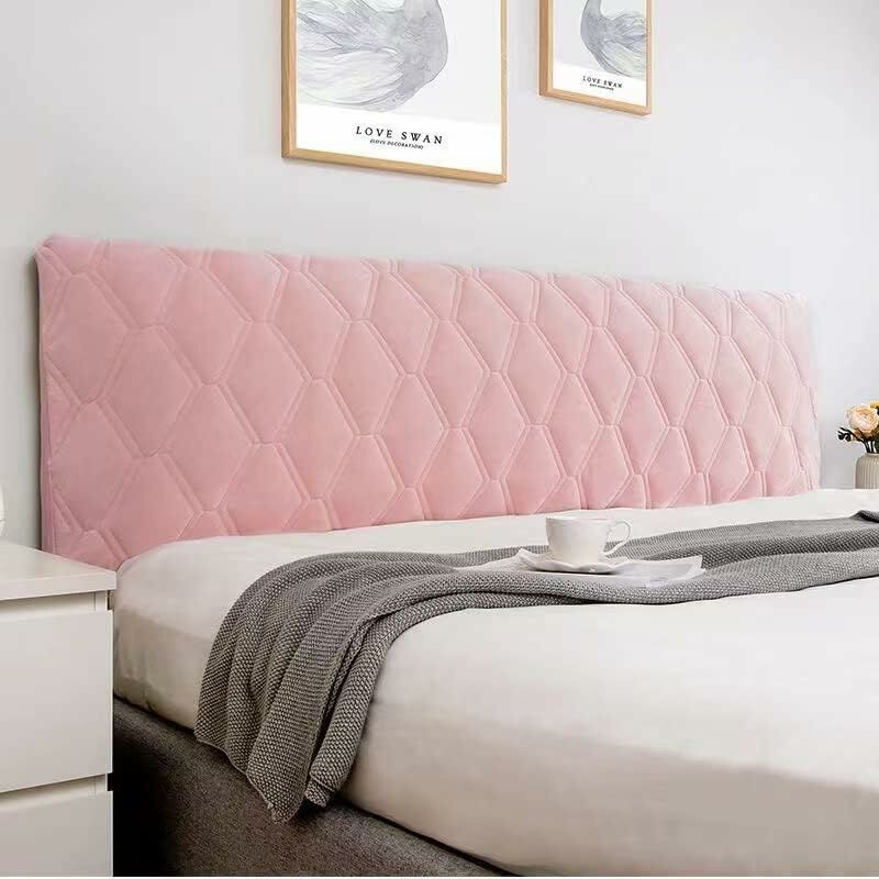 Headboard Cover 160, Headboard Cover Protector With Stretch Side, Dustproof Washable Headboard Cover (Color : Pink,