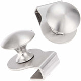 Stainless Steel Glass Door Handle / Clip / Glass Clip 5-8Mm Showcase Cabinet Furniture Drawer Handle, No Drilling, 2