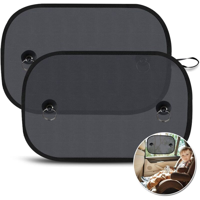 Baby Car Sun Shade, Car Window Sun Shade For Kids, Car Sun Protection Net, Uv/Heat Protection, Storage Bag Included, 50