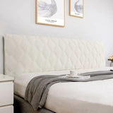 Headboard Cover 160, Headboard Cover Protector With Stretch Side, Dustproof Washable Headboard Cover (Color : Beige,