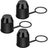 3 pcs Set Protective Caps For Trailer Hitch. Plastic - With Safety Ring - Weatherproof And Car Wash Resistant.