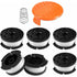 Trimmer Line Spool For Black And Decker Strimmers, 6 Pack Brushcutter Line Spools With 1 Spool Cover And 1 Spring