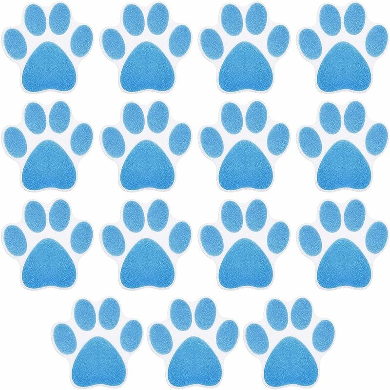 15 pcs Non-Slip Bathtub Stickers Kids Adult Shower Anti-Slip Stickers Dog Paw Waterproof Non-Slip Pads For Bathtub,