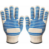 Bbq Gloves, 350°C Heat Resistant Double Oven Gloves, Non-Slip Silicone Bbq Gloves For Cooking Welding, Grilling,