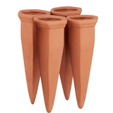 Clay Watering Cone, 4 pcs Set Watering Accessories, 1L Plastic Or Wine Bottles, Terracotta