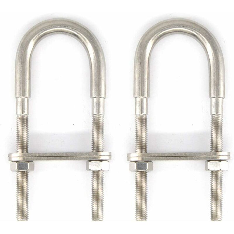 M6X90 304 Stainless Steel U Bolt (2 pcs)