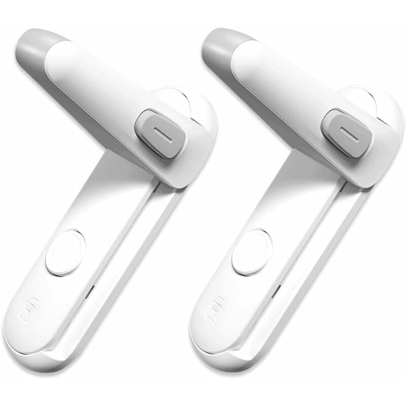Child Proof Door Lever Lock, Baby Safety Door Handle Lock, Easy To Install And Use 3M Vhb Adhesive No Tools Or Drill