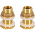 1/2 Brass Water Tank Water Pipe Connector 2 pcs 4.2Cm Brass Water Tank Socket 1/2 Inch Brass Water Connector For Rain