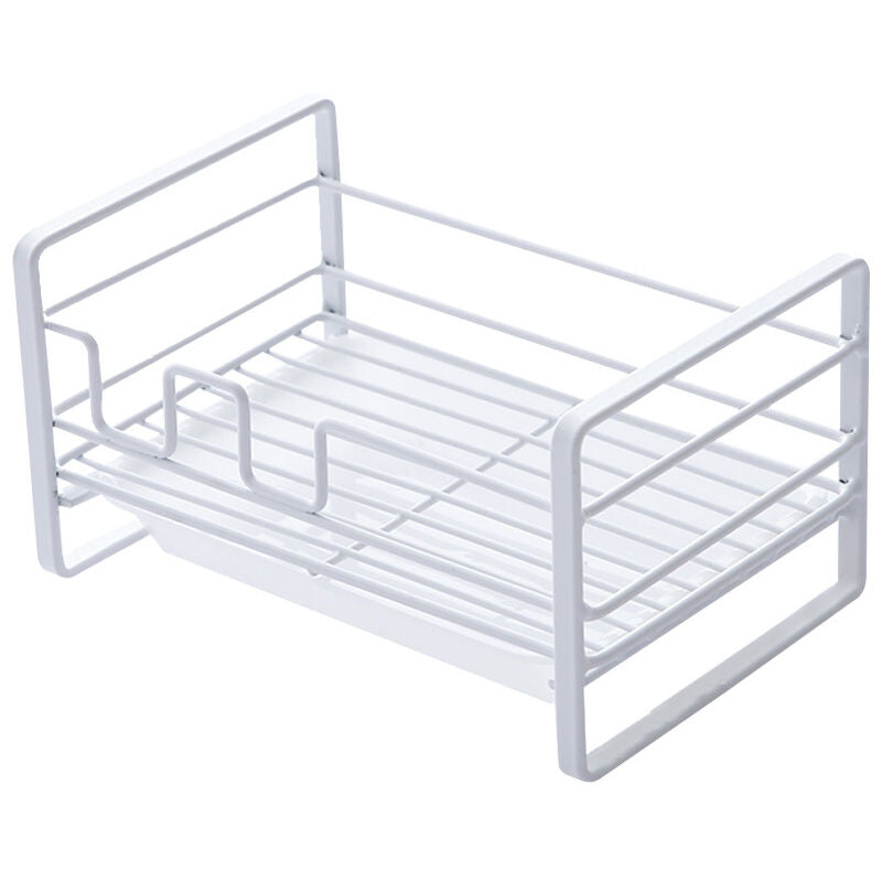 Sink Caddy With Removable Tray, Kitchen Sink Organizer, White