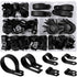 200 pcs Nylon Plastic R Clips Tube Clamps, 6 Sizes 3/16&