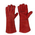 Heavy Duty Large Heat Resistant Leather Lined Welding Gloves For Wood Stove Log Burner Bbq, Gardening Gloves For Men