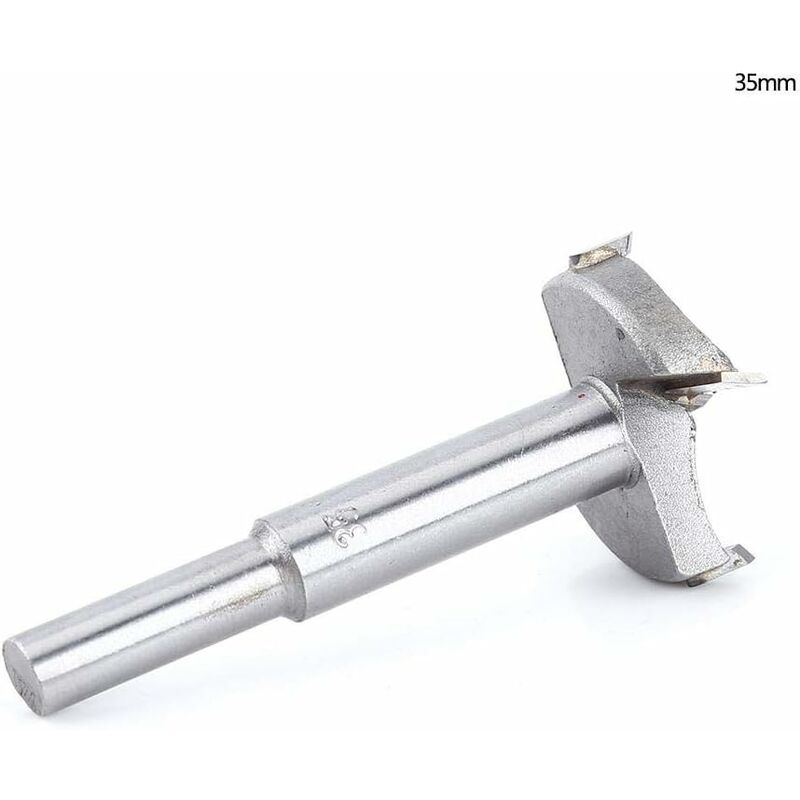 Forstner Wood Drill Bit Cemented Carbide Forstner Bits Flat Hole Saw Drilling Tool (35Mm)