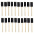 25 pcs Foam Sponges Paint Wooden Handle Flexible Poly Foam Brush Angled Brush For Acrylics Stains Varnishes Crafts Art
