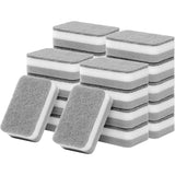 24 Pack Kitchen Cleaning Sponges Bulk, Non-Scratch Dish Sponges For Bathroom, Dishwashing, And Dishes - Gray