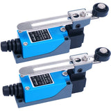 2 pcs Me-8108 Momentary Limit Switch, Adjustable ROtary Lever Switch Nc-No For Machinery And Other Electronic Equipment