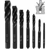 7 pcs Nitride Spiral Point Thread Taps, Hss 6542 Metric Machine Taper Shank Thread Tapping Tool M3 M4 M5 M6 M8 M10 M12