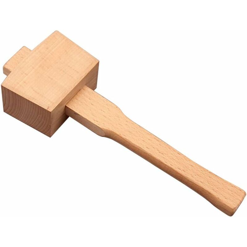 Beech Wood Mallet Hammer With Comfortable Grip Angled Striking Surface Woodworking Hammer For Carpentry Diy Woodworking