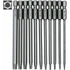11 Piece Long Torx Screwdriver Bit Set - Magnetic Bits - 1/4" Hex Shank - Sizes T6 To T40 - 100Mm Length