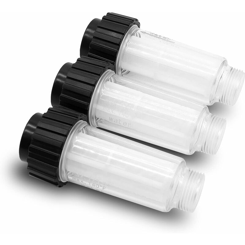 Water Filter With Filter Insert For Pressure Washers 4.730-059.0 - 3/4" Fitting For K2 To K7 - 3 Pack