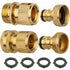2 pcs 3/4 Inch Brass Quick Connect Garden Hose Connectors