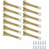 12 Pack Spring Door Stops - Polished Brass