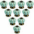 10 pcs Vintage European Style Ceramic Pumpkin Cabinet Knobs Dresser Cupboard Drawer Pull Handles Knobs, Light Blue