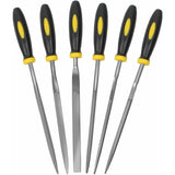 6 pcs File Set, 5.5 Inch Needle Files, 3Mm Diameter Carbon Steel File Kit With Handle, Suitable For Metal, Wood, Glass,