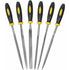 6 pcs File Set, 5.5 Inch Needle Files, 3Mm Diameter Carbon Steel File Kit With Handle, Suitable For Metal, Wood, Glass,