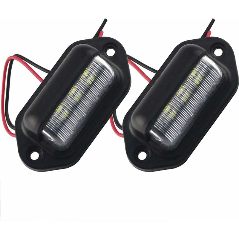 Universal 6LED LED License Plate Light Door Step Light For Trailer Rv Truck 2 Pack