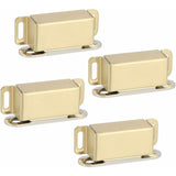 Magnetic Door Catches For Drawers Or Cabinets Door Closure, Stainless Steel Gold Finish, 4 pcs, Ecat001G-4P-Fr