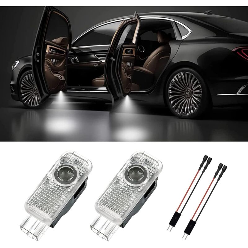 2 pcs Door Light, Entry Door Lighting Projection, Car Door Projector For A1/A3/A4/A5/A6/Q3/Q5/Q7/A7/A8/R8