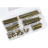 50 Pieces Hex Head Bolts, Bolts With Cylinder Nuts, Bolts With Cylinder Nuts Assortment Kit, For Furniture, Baby Cribs,