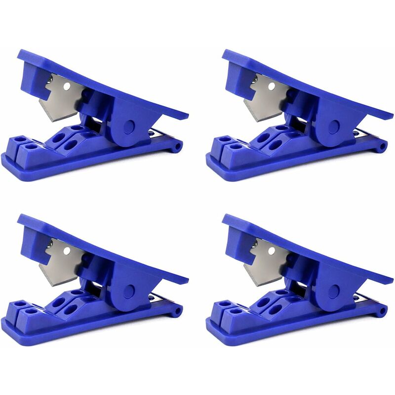 4 pcs Pipe Cutter, Economical Plastic Rubber Tube Cutter For Silicone Pvc Pu Nylon Tubing, Up To 12Mm Od, Blue