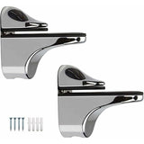 2-Piece Adjustable Glass Shelf Bracket, Support For 5-22Mm Thickness Wood/Glass Shelves