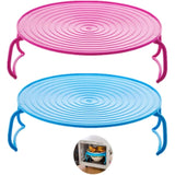 ROund Tray Steamer Rack Double Layer Steamer Rack Multifunctional Plastic Cooking Tray Holder Tray Rack Microwave Oven