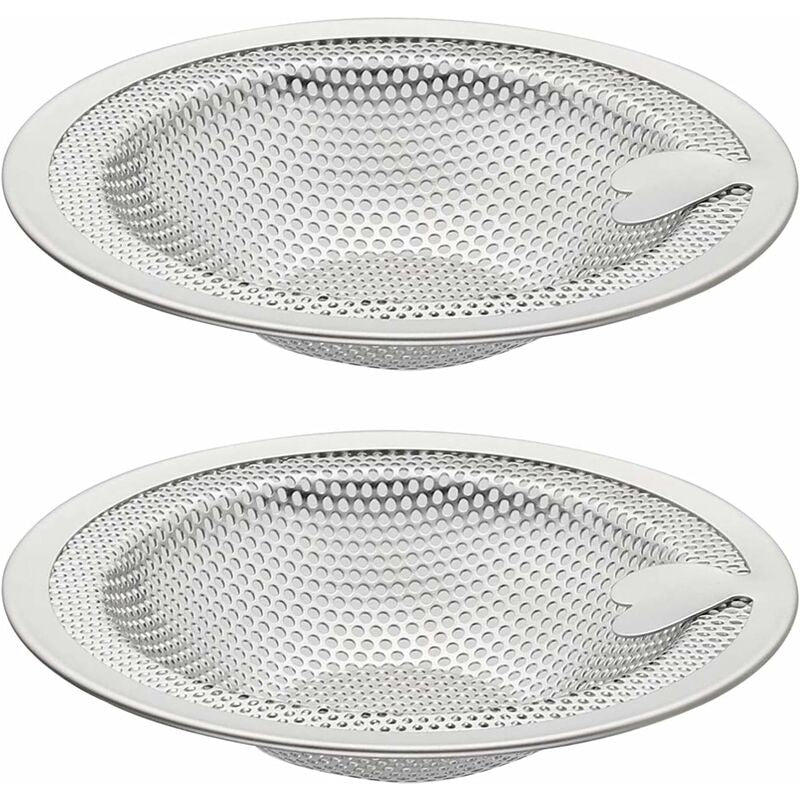 2 pcs Heart Shape Kitchen Sink Filter, Stainless Steel Sink Filter, Sink Grid, Kitchen Sink Stopper, Drain Stopper