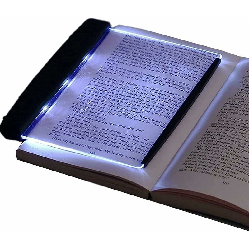 LED Reading Lamp Night Light Wedge Book Eye Care Portable Bookmark Light Bright Book Board For Reading In Bed, Car