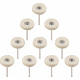 10 pcs Polishing Wheel 25Mm Wool Felt Buffing Wheels Drill Grinder Wheels Brushes ROtary Tool With Handle