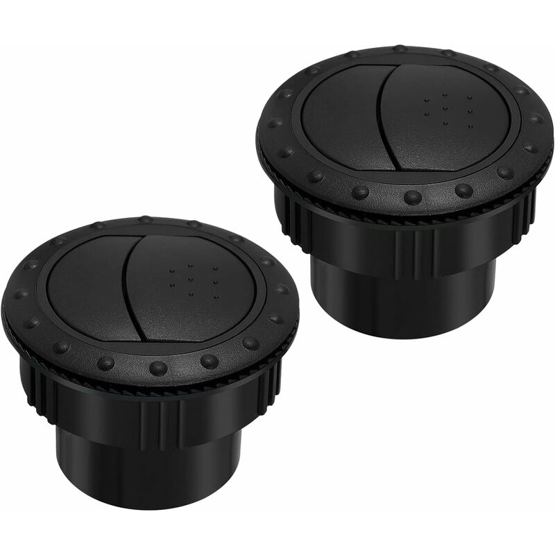 60Mm Car Interior Heater Vent Cover DAshboard Air Vent Deflector Side ROof Air Black Vent Outlet ROund Louvered DAsh