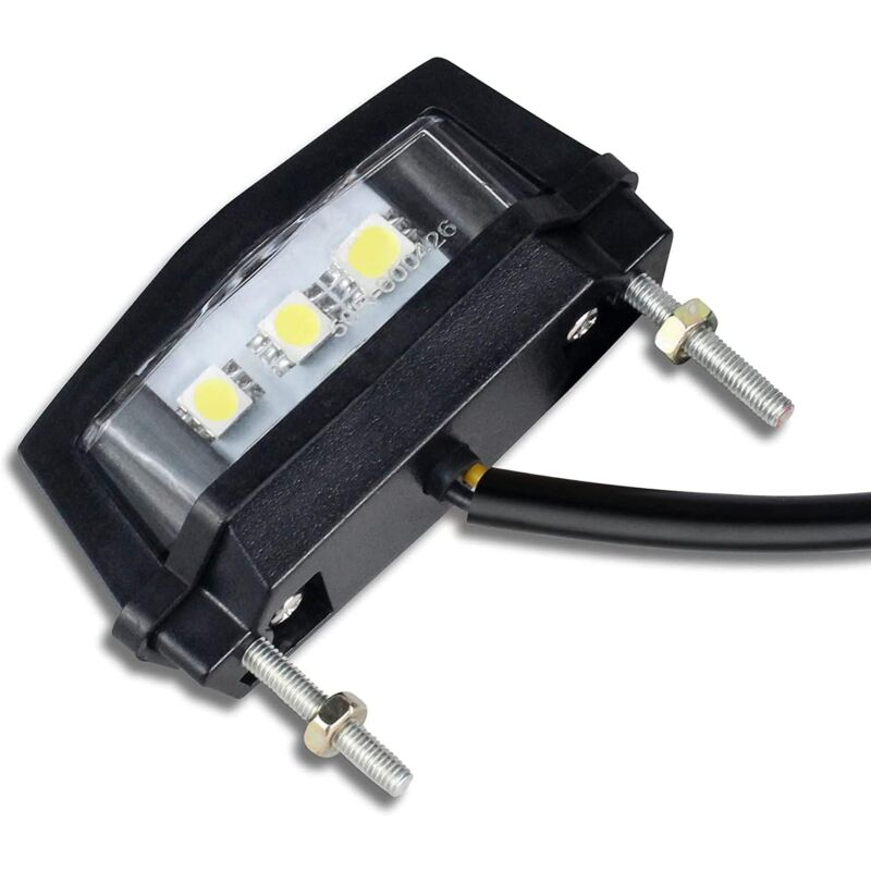 1 Pc Motorcycle License Plate Light, 12V Universal Motorcycle LED Tail Light Rear License Plate Lamp, White Light
