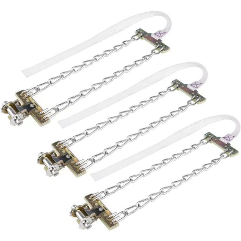 Tire Anti-Skid Chain, 3 pcs Steel Anti-Skid Chain For Car Snow Mud Chain(235-265Mm)