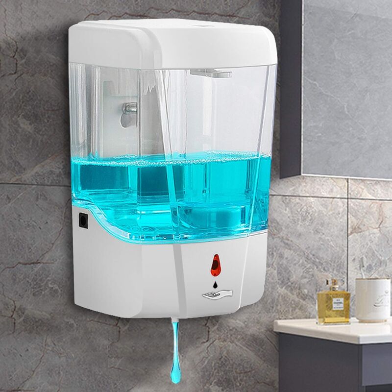 Automatic Hand Soap Dispenser, 700Ml Wall Mounted Soap Dispenser, Touchless Hand Sanitizer Shampoo Dispenser, Touchless