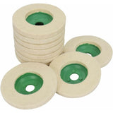 4 Inch Wool Angle Grinder Discs Thicken Wear-Resistant Polishing Pads For Metal Marble Glass Mirror Polishing Effect 10