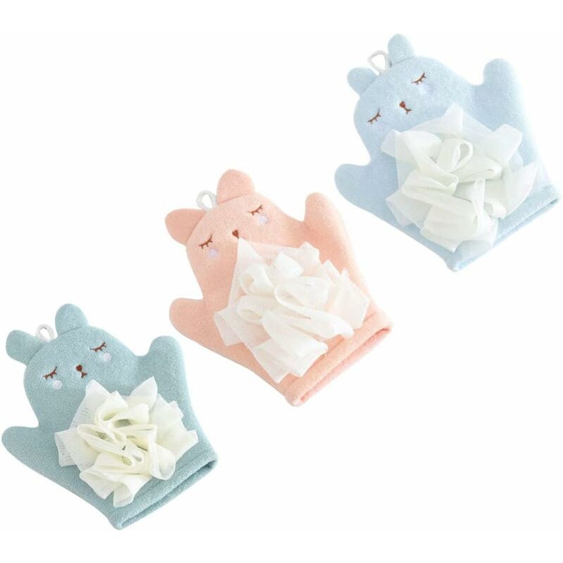Children'S Bath Sponge Glove Cartoon Baby Kids Bath Shower Gloves Bath Sponge Bath Puppet Washcloth Towel With Animal