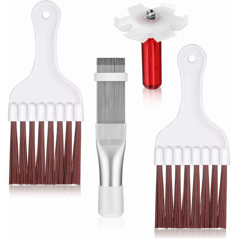 4 Pieces Air Conditioner Condenser Comb Air Conditioner Comb Ac Fin Comb Refrigerator Stainless Steel Comb, 3 Styles