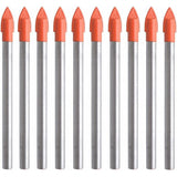 10 Steel Drill Bit For Tile Glass Ceramic Marble And Mirror 6Mm Tungsten Carbide Tip For Hard And Fragile Materials