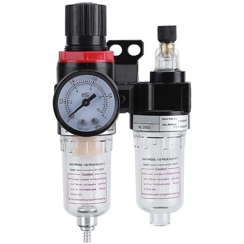 Oil Water Separator - 1/4'' Air Filter Regulator Lubricator Oil Separator With Compressor Moisture Trap Oil Separator,